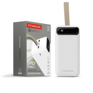 Повербанк 50000 mAh TITANUM 741S 22SW White (TPB-741S-W) Повербанк 50000 mAh TITANUM 741S 22SW White (TPB-741S-W)