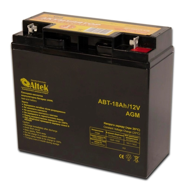 Акумулятор ALTEK ABT-18Аh 12V AGM тяговий (2115001)
