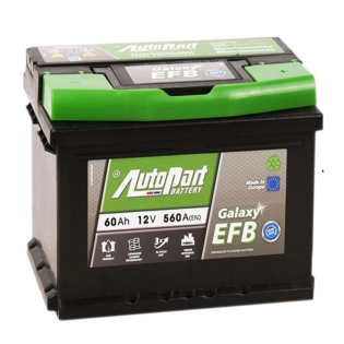 Акумулятор AutoPart 60 Ah 12 V 560 A (-/+) EFB Galaxy Euro 242*175*175 (ARL060-EFB) Акумулятор AutoPart 60 Ah 12 V 560 A (-/+) EFB Galaxy Euro 242*175*175 (ARL060-EFB)