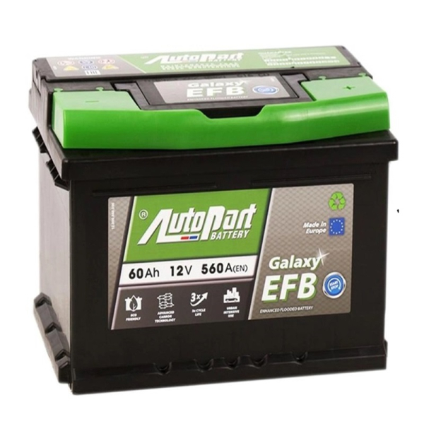 Аккумулятор AutoPart 60 Ah 12 V 560 A (-/+) EFB Galaxy Euro 242*175*175 (ARL060-EFB)