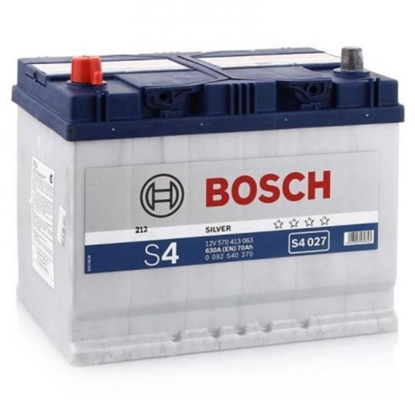 Аккумулятор Bosch 70 Ah 12 V 630A (+/-) S4 Asia 261*175*220 (0092S40270)
