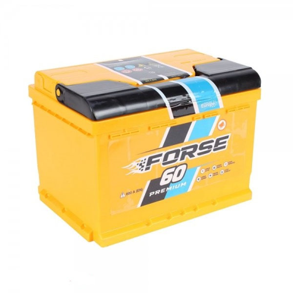 Акумулятор Forse Westa 60 Ah 12 V 600A (-/+) Euro 242*175*190 (Forse 6СТ - 60А R)