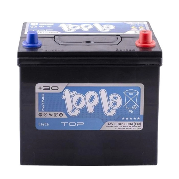 Акумулятор Topla 60 Ah 12 V 600 A (-/+) Top Energy Japan 230*170*200 (220) (118 860)