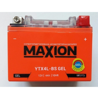 Аккумулятор для мото MAXION 4 Ah 50 A 113*70*85 GEL (MXBM-YTX4L-BS) Аккумулятор для мото MAXION 4 Ah 50 A 113*70*85 GEL (MXBM-YTX4L-BS)