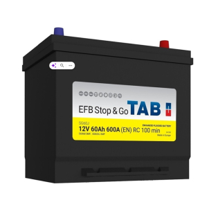 Аккумулятор TAB 60 Ah 12 V 600 A (-/+) EFB - Japan 230*173*200 (220) (212 860) Аккумулятор TAB 60 Ah 12 V 600 A (-/+) EFB - Japan 230*173*200 (220) (212 860)