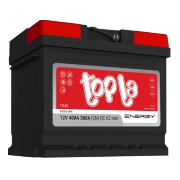 Аккумулятор Topla 40 Ah 12 V 360 A (-/+) Energy Euro 207*175*175 (108 044)