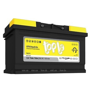 Аккумулятор Topla 75 Ah 12 V 730 A (-/+) EFB - Euro 315*175*175 (112 075) Аккумулятор Topla 75 Ah 12 V 730 A (-/+) EFB - Euro 315*175*175 (112 075)