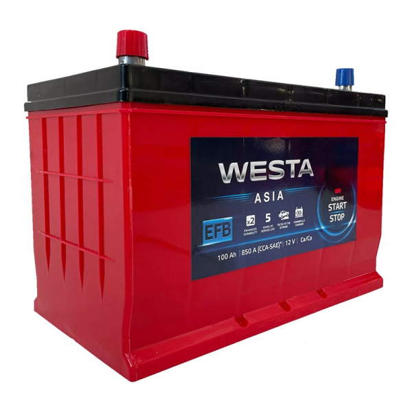 Акумулятор WESTA RED Asia 6CT-100А 100 Ah 12 V 850A (+/-) EFB Start-Stop 303*175*225 (WAE101)
