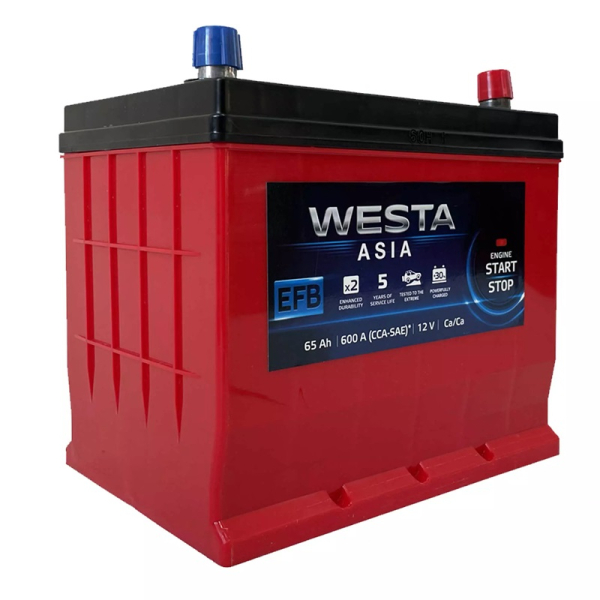 Акумулятор WESTA RED Asia 6CT-65 А 65 Ah 12 V 600A (-/+) EFB Start-Stop 220*175*220 (WAE650)