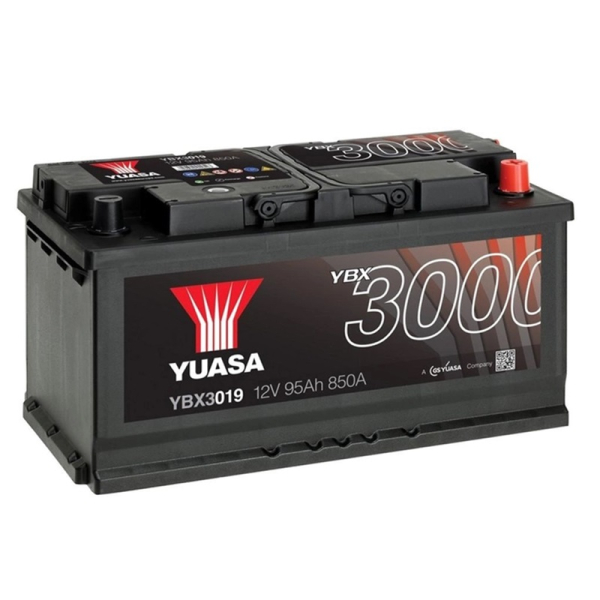 Акумулятор Yuasa 95 Ah 12 V 850 A (-/+) SMF Battery Euro 353*175*190 (YBX3019)