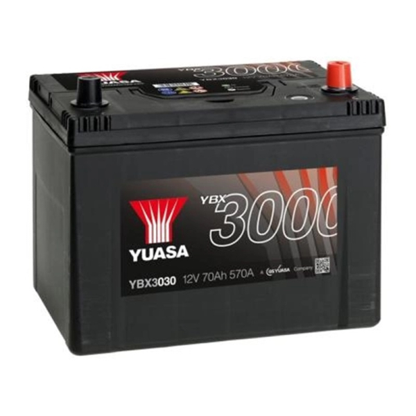 Аккумулятор Yuasa 72 Ah 12 V 630 A (-/+) SMF Battery Japan 260*174*225 (YBX3030)