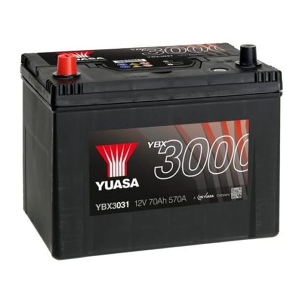 Аккумулятор Yuasa 72 Ah 12 V 630 A (+/-) SMF Battery Japan 260*174*225 (YBX3031)