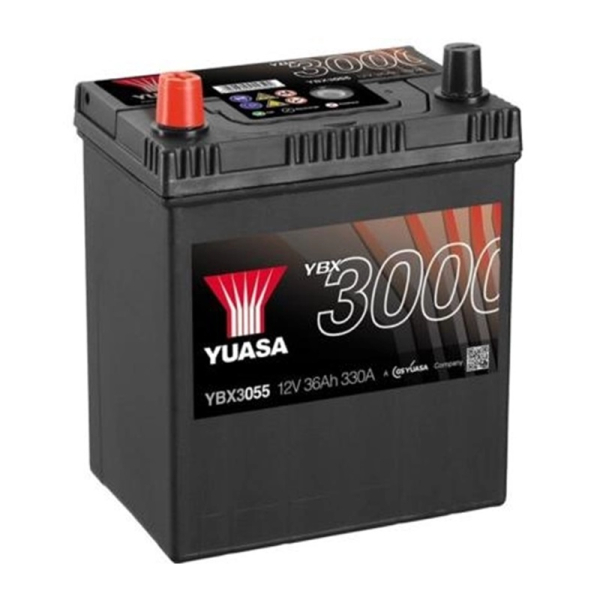 Аккумулятор Yuasa 36 Ah 12 V 330 A (+/-) SMF Battery Japan 187*127*223 (YBX3055)