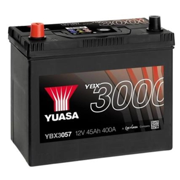 Аккумулятор Yuasa 45 Ah 12 V 400 A (+/-) SMF Battery Japan 238*129*223 (YBX3057)