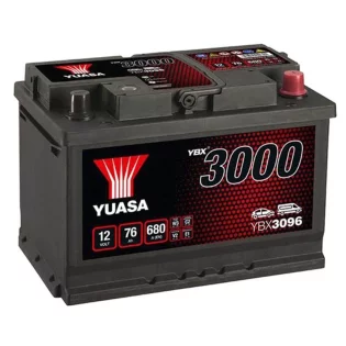 Акумулятор Yuasa 76 Ah 12 V 680 A (-/+) SMF Battery Euro 278*175*190 (YBX3096)