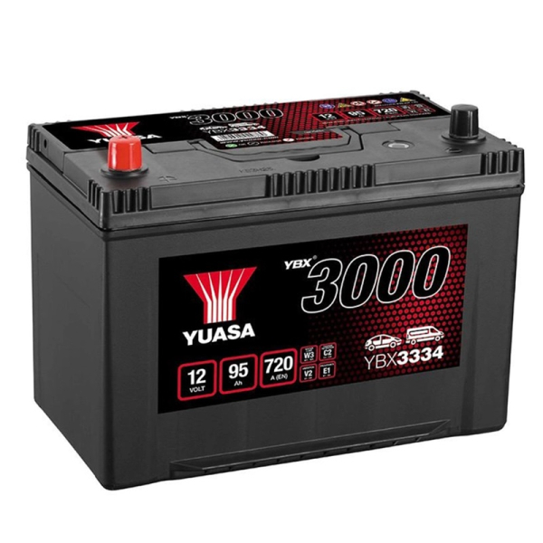 Акумулятор Yuasa 95 Ah 12 V 720 A (+/-) SMF Battery Japan 303*174*222 (YBX3334)