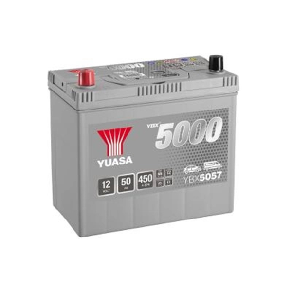 Акумулятор Yuasa 50 Ah 12 V 450 A (+/-) Silver High Performance Battery Japan 238*129*223 (YBX5057)