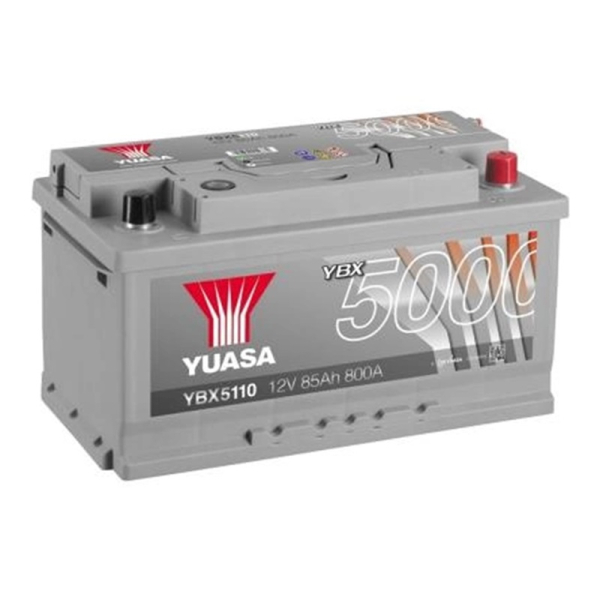 Аккумулятор Yuasa 85 Ah 12 V 800 A (-/+) Silver High Performance Battery Euro 317*175*175 (YBX5110)