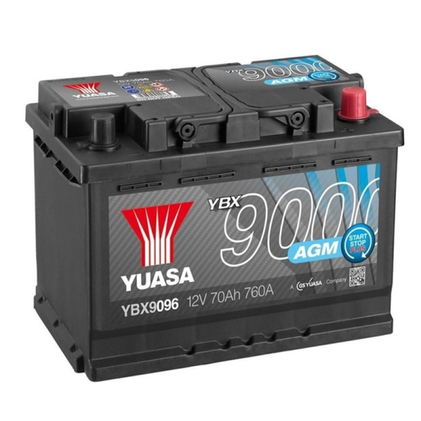 Акумулятор Yuasa 70 Ah 12 V 760 A (-/+) AGM - Euro 278*175*190 (YBX9096)