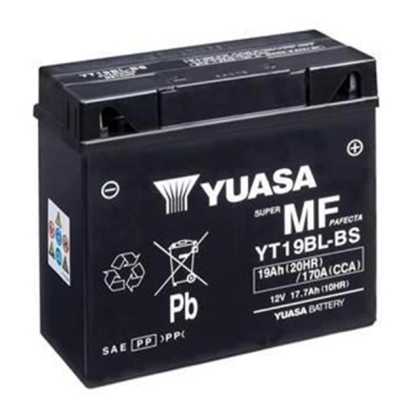 Аккумулятор Yuasa 19 Ah 12 V 170 A (-/+) MF VRLA Battery Euro 186*82*171 (YT19BL-BS)