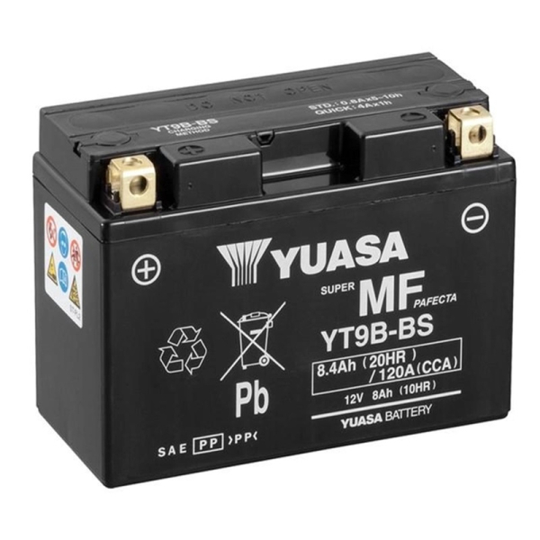 Аккумулятор Yuasa 8 Ah 12 V 120 A (+/-) AGM MF VRLA Battery Euro 150*70*105 (YT9B-BS)