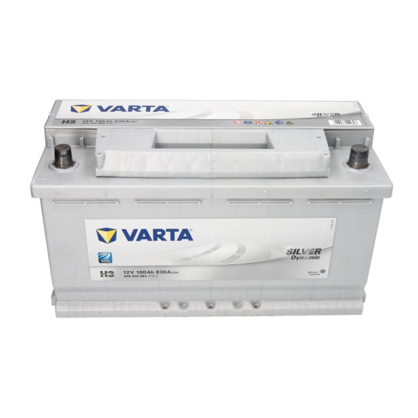 Акумулятор VARTA 100 Ah 12 V 830 A (-/+) Silver Dynamic Euro 353*175*190 (600402083)