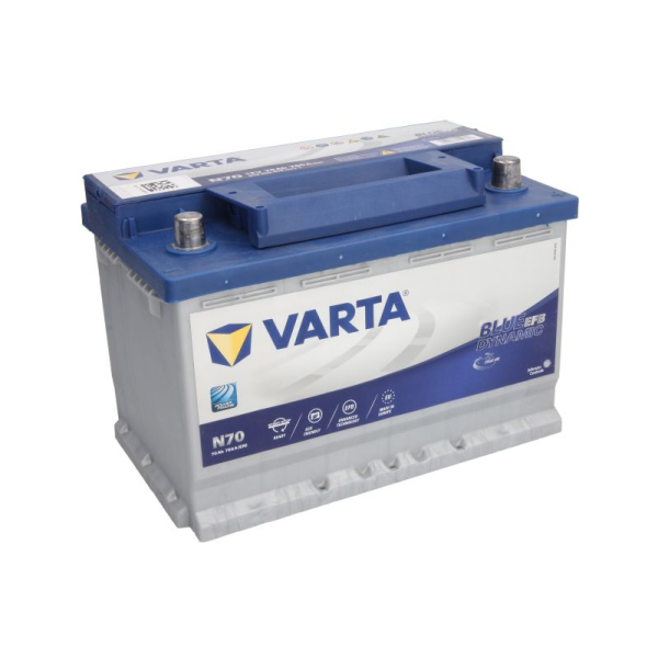 Аккумулятор VARTA 70 Ah 12 V 760 A (-/+) EFB Blue Dynamic Euro 278*175*190 (570500076)