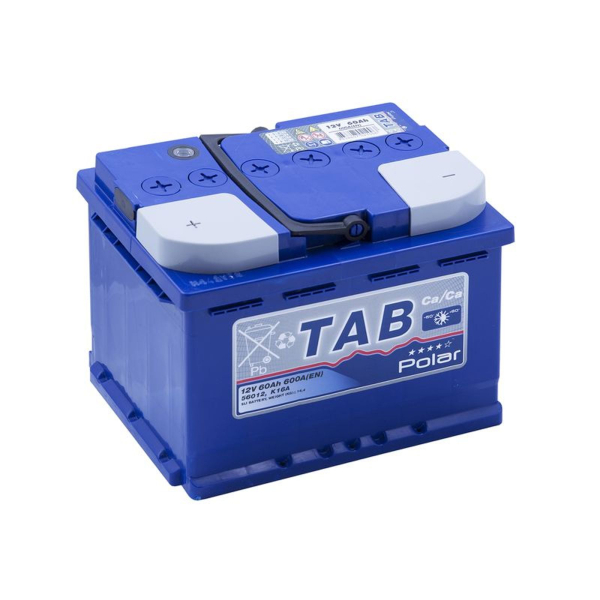 Аккумулятор TAB 60 Ah 12 V 600 A (+/-) Polar Blue Euro 242*175*190 (121 160)