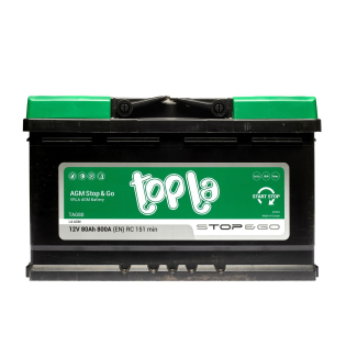 Аккумулятор Topla 80 Ah 12 V 800A (-/+) AGM Euro 315*175*190 (114080) Аккумулятор Topla 80 Ah 12 V 800A (-/+) AGM Euro 315*175*190 (114080)