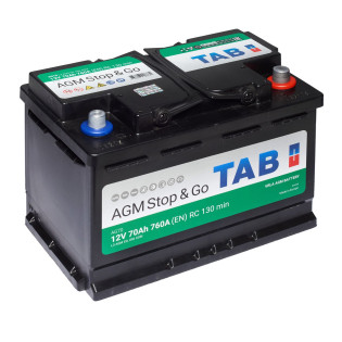 Аккумулятор TAB 70 Ah 12 V 760 A (-/+) AGM - Euro 278*175*190 (213 070) Аккумулятор TAB 70 Ah 12 V 760 A (-/+) AGM - Euro 278*175*190 (213 070)