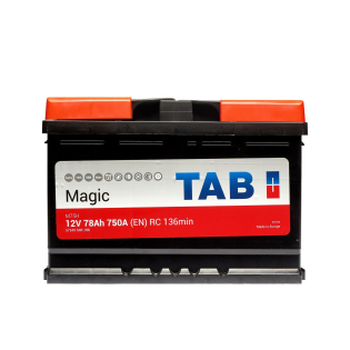 Аккумулятор TAB 78 Ah 12 V 750 A (-/+) Magic Euro 278*175*190 (189 080) Аккумулятор TAB 78 Ah 12 V 750 A (-/+) Magic Euro 278*175*190 (189 080)