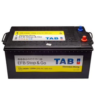 Аккумулятор TAB 240 Ah 12 V 1250 A (+/-) EFB Truck Asia Грузовой (455612) Аккумулятор TAB 240 Ah 12 V 1250 A (+/-) EFB Truck Asia Грузовой (455612)