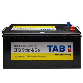 Аккумулятор TAB 240 Ah 12 V 1250 A (+/-) EFB Truck Asia Грузовой (455612) Аккумулятор TAB 240 Ah 12 V 1250 A (+/-) EFB Truck Asia Грузовой (455612)