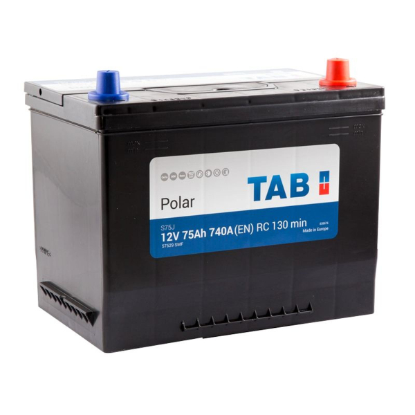 Акумулятор TAB 75 Ah 12 V 740 A (-/+) Polar Japan 269*173*198 (218) (246 875)