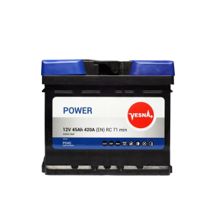 Аккумулятор Vesna 45 Ah 12 V 420A (-/+) Power Euro 207*175*175 (415046) Аккумулятор Vesna 45 Ah 12 V 420A (-/+) Power Euro 207*175*175 (415046)