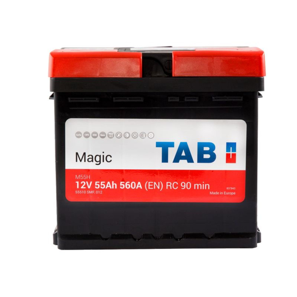 Акумулятор TAB 55 Ah 12 V 560 A (-/+) Magic Euro 207*175*190 (189 058)