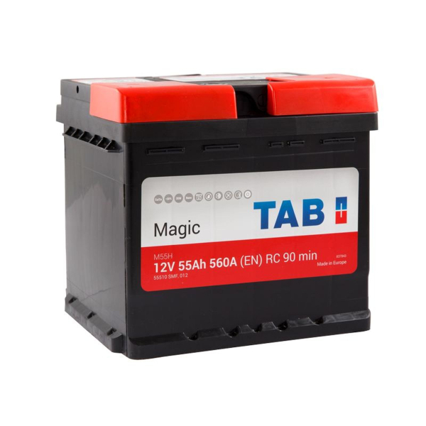 Аккумулятор TAB 55 Ah 12 V 560 A (-/+) Magic Euro 207*175*190 (189 058)