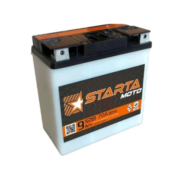 Акумулятор для мото Starta 12 V 9 Ah 80 А клема (сухозаряджений без електроліту) (Starta 9Ah 12V 80A)