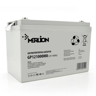 Аккумулятор MERLION 100 Ah 12 V AGM тяговый 345*182*275 (6019) Аккумулятор MERLION 100 Ah 12 V AGM тяговый 345*182*275 (6019)