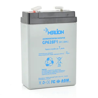 Аккумулятор MERLION 2,8 Ah 6 V AGM тяговый 67*35*100 (5997) Аккумулятор MERLION 2,8 Ah 6 V AGM тяговый 67*35*100 (5997)