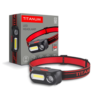 Налобний світлодіодний ліхтарик TITANUM TLF-H03 180 Lm 6500 K Налобний світлодіодний ліхтарик TITANUM TLF-H03 180 Lm 6500 K