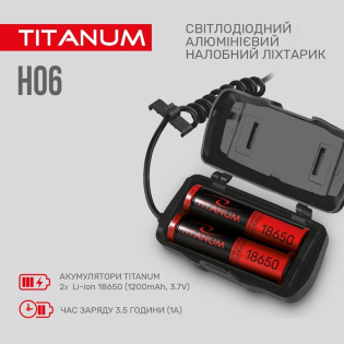 Налобний світлодіодний ліхтарик TITANUM TLF-H06 800 Lm 6500 K Налобний світлодіодний ліхтарик TITANUM TLF-H06 800 Lm 6500 K