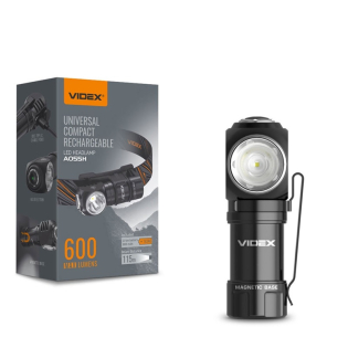 Портативний світлодіодний ліхтарик VIDEX VLF-A055H 600 Lm 5700 K Портативний світлодіодний ліхтарик VIDEX VLF-A055H 600 Lm 5700 K