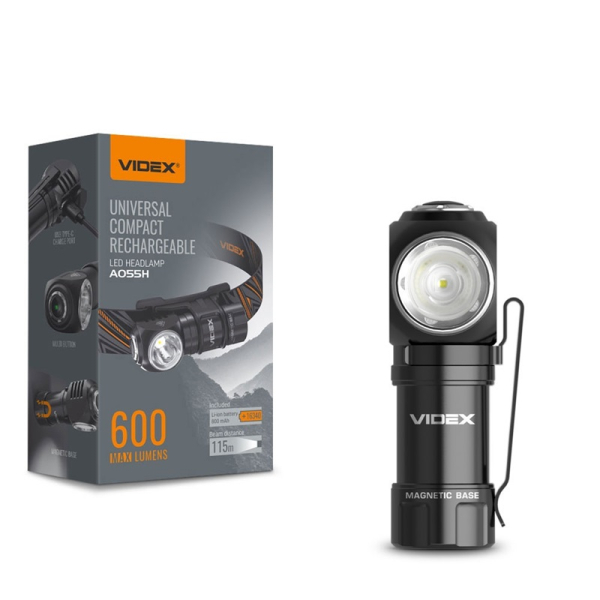Портативний світлодіодний ліхтарик VIDEX VLF-A055H 600 Lm 5700 K