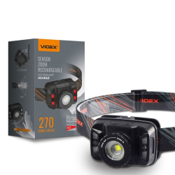 Налобний світлодіодний ліхтарик VIDEX VLF-H045Z 270 Lm 5000 K Налобний світлодіодний ліхтарик VIDEX VLF-H045Z 270 Lm 5000 K