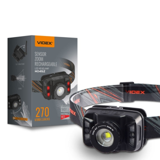 Налобний світлодіодний ліхтарик VIDEX VLF-H045Z 270 Lm 5000 K Налобний світлодіодний ліхтарик VIDEX VLF-H045Z 270 Lm 5000 K