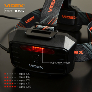 Налобний світлодіодний ліхтарик VIDEX VLF-H056 1400 Lm 6500 K Налобний світлодіодний ліхтарик VIDEX VLF-H056 1400 Lm 6500 K