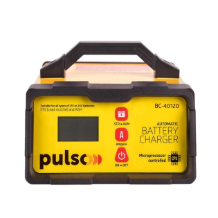 Зарядний пристрій PULSO BC-40120 12 24 V /2-5-10 A / 5-190 AHR / LCD / Iмпульсний Зарядний пристрій PULSO BC-40120 12 24 V /2-5-10 A / 5-190 AHR / LCD / Iмпульсний