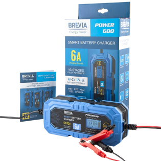 BREVIA Зарядное устройство АКБ BREVIA 6 A, 6 V / 12 V, 4-150 Ah