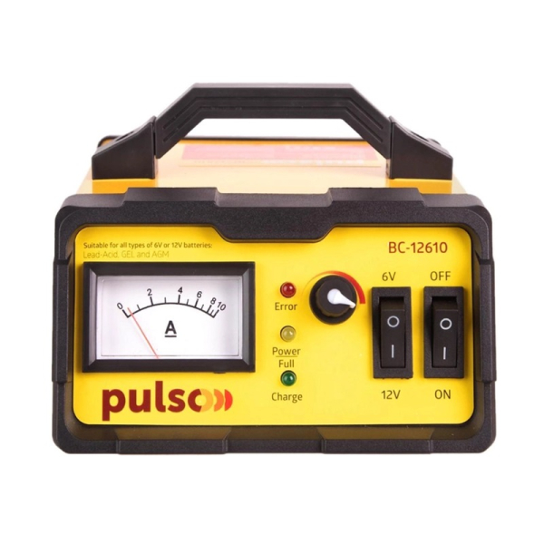 Зарядний пристрій PULSO BC-12610 6-12 V / 0-10 A / 5-120 AHR / LED-Ампер . / Iмпульсний